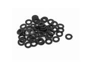 50pcs Round Insulation Nylon Flat Spacer Washer Gasket Ring 5 x 10 x 1mm Black