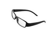 Unique Bargains Women Eye Decor Plastic Frame Full Rim Clear Lens Plain Glasses Black