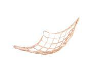 Unique Bargains Outdoor Activity Pale Apricot Netty Sleeping Bed Hanging Hammock 6.6Ft Length
