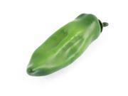 Green Plastic Artificial Pepper Decorative Vegetable 14cm Long