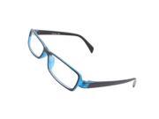 Unique Bargains Black Blue Arm Clear Lens Plain Spectacles Glasses for Lady