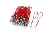 Unique Bargains 100 Pcs Lobster Clasp Red Straps Lanyard Strings for Cell Phone MP5