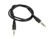 1.9Ft 2.5mm Male to 3.5mm Male Plug Audio Adapter Cable Black