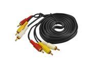 Unique Bargains 8.5Ft RCA Male to Male Plug Composite Audio Video AV Cable Cord