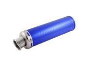 Unique Bargains 88mm x 300mm Motorcycle Vertical Stripe Exhaust Tip Rear Pipe Muffler Blue
