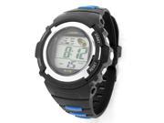 Man LCD Display Adjustable Band Alarm Chronograph Sports Wrist Watch
