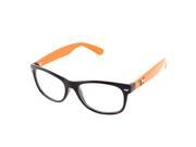 Unique Bargains Lady Decor Plain Glasses Spectacles Eye Protector Yellow Black