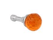 Unique Bargains Orange Faceted Ball Bead 3.5mm Earphone Cap Dust Proof Plug for Smartphone