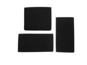 Unique Bargains 3PCS 45cmx45cmx4cm Black Filter Biochemical Absorbent Sponges for Aquarium