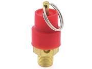 Red Plastic Hat 1 8 PT Male Pressure Relief Valve for Air Compressor