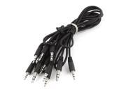 Unique Bargains 6 x Black 2.5mm Male to 3.5mm Male M M Jack Stereo Audio Cable 1.6ft for MP3 MP4