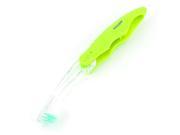 White Green Soft Plastic Bristles 7.3 Long Outdoor Foldup Toothbrush for Travel