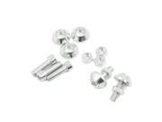 Unique Bargains 6mm Thread Dia Cone Head License Plate Decorative Nut Screw Sliver Tone 5pcs