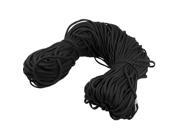 Unique Bargains 328Ft Black 4mm Dia Nylon Textured Braid Cord Emergency Survival String