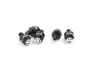 Unique Bargains 5pcs 8mm Thread Dia License Plate Frame Bolts Screws Decor Black for Motorcycle