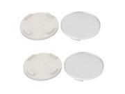 Unique Bargains 4 Pcs 4 Plastic Lug Car Wheel Center Hub Caps Covers Silver Tone 60mm for Auto