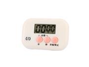 Unique Bargains Kitchen Cooking Game Alarm Clock 4 Digits LCD Digital Countdown Timer White Pink