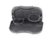 Gray Plastic Foldable Multifunctional Meal Portable Travel Dining Car Snack Tray