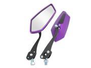 Unique Bargains 2 Pcs Purple Wide Angle Motorcycle Side Rearview Mirrors