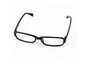 Unique Bargains Lady Black Plastic Arms Single Bridge Full Rims Clear Lens Plain Glasses Eyewear