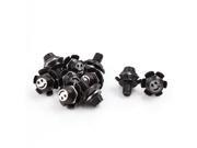 Unique Bargains M8 Flower Shape Smile Face Print Motorbike License Plate Bolt Screw Black 10 Pcs