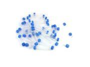 Unique Bargains 50Pcs Home Blue Cover Clear Plastic Round Shape Urine Test Cups 12mL