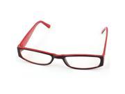 Unique Bargains Women Outdoor Full Rim Clear Lens Spectacles Eyewear Glasses Red