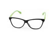 Unique Bargains Single Bridge Clear Lens Plain Glasses Eyeglasses Plano Spectacles Green
