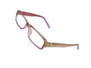 Unique Bargains Woman Multi Coated Lens Plain Glasses Eyeglass Spectacles Purple Brown