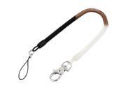 Flexible Lobster Clasp Stretch Coiled Cord Keychain Strap Key Holder 35cm Long