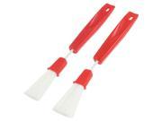 Unique Bargains 2 x Car Air Flow Vent Plastic Handle Brushes Red White