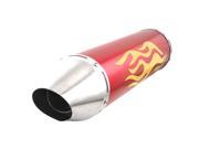 Motorcycle Vehicle 25mm Inlet Flame Pattern Tail Exhaust Tip Pipe Muffler