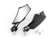 2pcs Motorcycle Black Plastic Shell Rotatable Side Rear View Blind Spot Mirrors