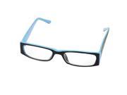 Unique Bargains Sport Clear Lens Spectacles Eyeglass Optical Eyewear Plain Glasses Black Blue