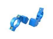 Unique Bargains 2 Pcs Blue Handle Bar Mirror 10mm Thread Mount Holder Clamp for Motorcycle