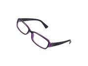 Women Carved Arms Plain Plano Glasses Spectacles Eyewear Black Purple