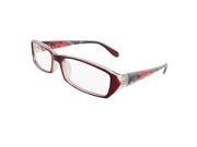 Unique Bargains Ladies Rectangle MC Lens Plastic Frame Plano Glasses