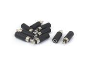 Unique Bargains 9Pcs 3.5mm Mono Female Jack Socket to RCA Male Plug Connector Adaptor Black