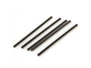 Unique Bargains 5 Pcs 2.54mm Spacing 40P Straight Male Round PCB Pin Header