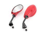 Unique Bargains Pair Red Plastic Casing Motorcycle Rear View Blind Spot Rearview Side Mirror