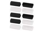10 Pcs Black Clear Silicone Anti Dust Protector Cover for DVI Video Port