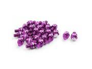 Unique Bargains 25pcs 8mm Thread Dia Smile Face Print Motorcycle License Plate Screws Purple