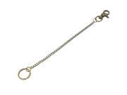 Lobster Clasp Hook Split Ring Keyring Keychain Key Holder 30cm Long Bronze Tone