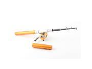 Portable Retractable Orange Pen Shape Fishing Rod 98cm Long 