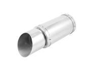 Unique Bargains Stainless Steel 5cm Inlet Exhaust Tip Muffler Silver Tone for Motorcycle