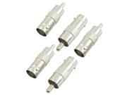 Unique Bargains 5 Pcs BNC Female to RCA Male Connector Adapter Replacement