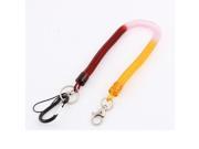 Carabiner Hook Spring Elastic Coil Keyring Key Chain Strap w Lobster Clasp