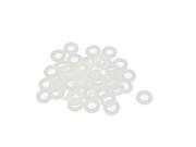 White Round Insulation Nylon Spacer Flat Washer Gasket Ring 6 x 12 x 1.5mm 50pcs