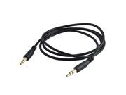 Unique Bargains 1M 3.5mm Male to Male M M Jack Stereo Audio Cable Black for iPhone iPod Mp3