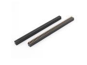 Unique Bargains 2 Pcs 2.54mm Pitch 2x40 Straight Dual Rows Pin Headers for LCD TV